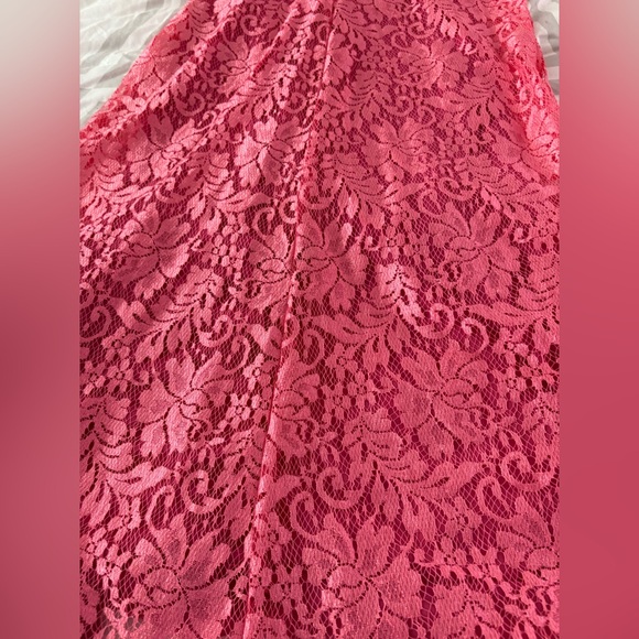 Pronovias Pink Lace Formal Dress. Size 8. - Picture 10 of 16